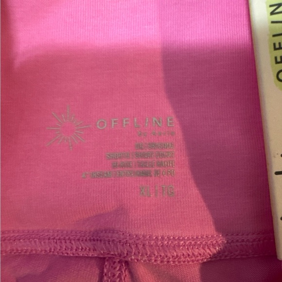 Offline by Aerie High-waist OG Shortie Pink Women's Shorts - Picture 3 of 4